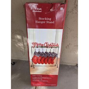 Winter wonderland stocking hangers stand Christmas